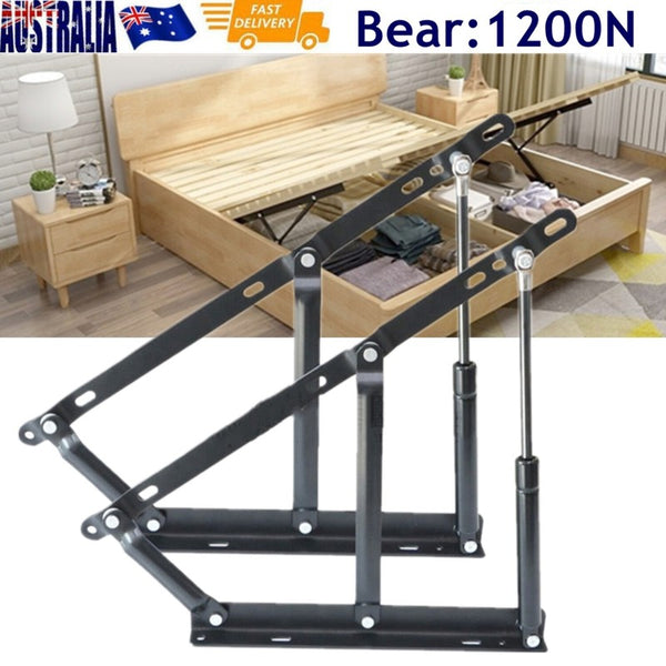 2Pcs 1200N Bed Lift Hydraulic Mechanisms Kits For Sofa Bed Oriented Hardware Box