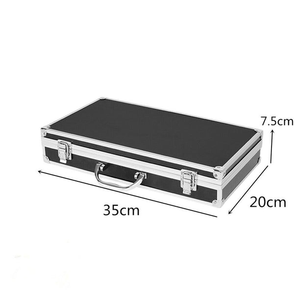 Multi-Purpose Microphone Carry Case Foam Insert Aluminum Alloy Storage Box