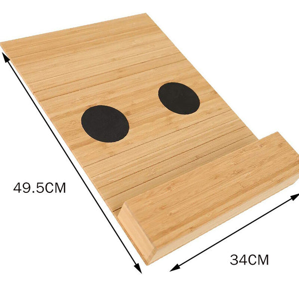 Flexible Bamboo Sofa Arm Chair Tray Table Organiser Snack Serving Tray Arm Rest