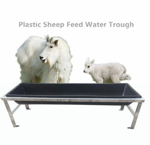 1m Sheep Goat Cattle Water Feed Trough Livestock Farm Feeder Tray with Bracket
