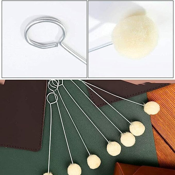 100Pcs DIY Leathercraft Wool Leather Dye Dauber Finish Applicator Tool Kit