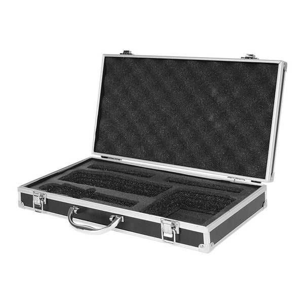 Multi-Purpose Microphone Carry Case Foam Insert Aluminum Alloy Storage Box