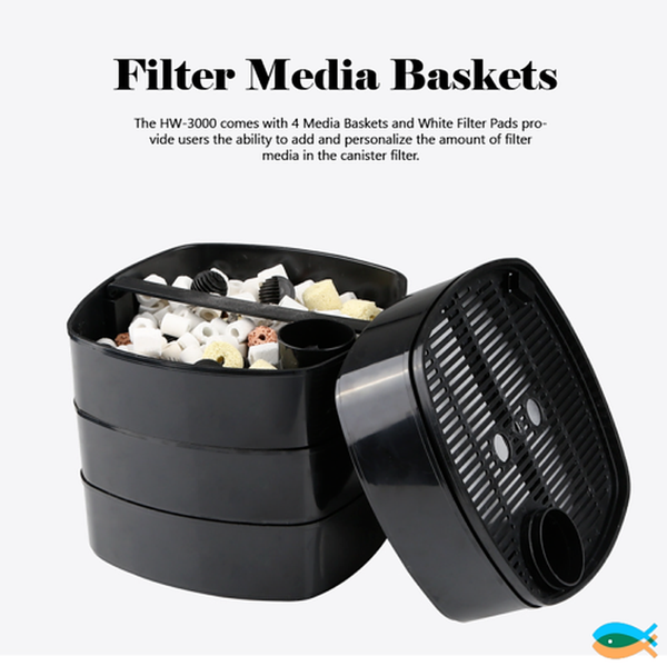 Aquarium Fish Tank Filter External Canister 3000L/H Aqua Water Pond Pump Filter