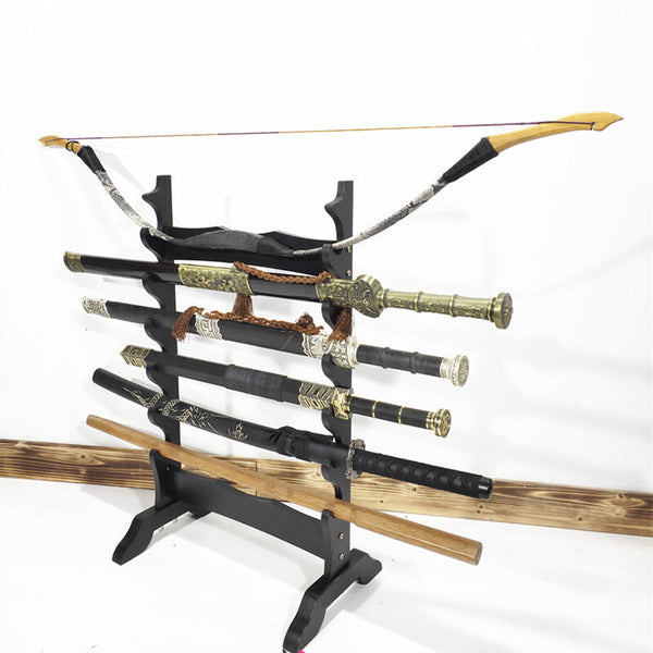 Floor Standing 6-Tier Sword Stand Bracket Samurai Sword Katana Display Holder