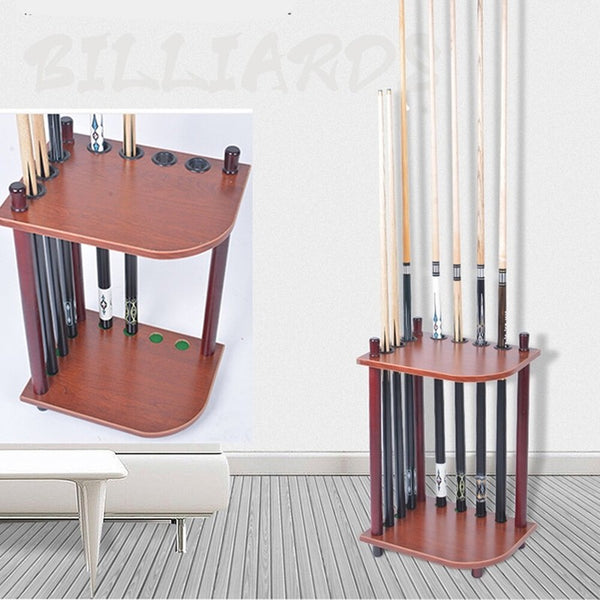 Wooden Pool Billiard Corner 7 CUE STAND Rack Durable Pool Cue Rack Holder AU