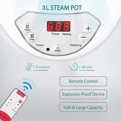 2.6L Sauna Steamer Steam Generator Fumigation Steam Machine for Home SPA 1000W