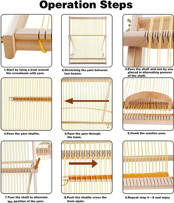Tapestry Making Wooden Weaving Loom Weaving Knitting Tools Beginner Gifts Kits