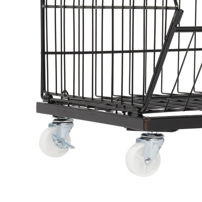 5 Tier Retail Display Rack Organizer Storage Shelf Heavy Duty Metal Basket Cart
