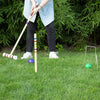 Classic Croquet Set Up to 6 Players Six Colour Coded Mallets Handles and Balls