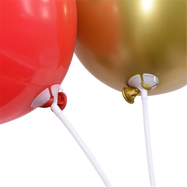 200pcs Balloon Stick Pole Reusable Rods Holder Cup Party Balloon Access&ex  40cm