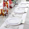 350pc Dinner Plates Reusable Party Plates Silverware For 50 Guests Wedding Party