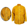 Heat Flame-Resistant Heavy Duty Leather Welding Jacket Cowhide Weld Coat Large
