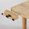 Heavy Duty Wood Workbench with Adjustable Handle & Storage for Garage Workshop