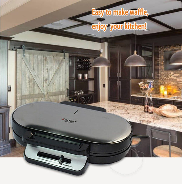 Electric Waffle Maker 10 Heart Shaped Waffles Nonstick Baker Breakfast Snacks