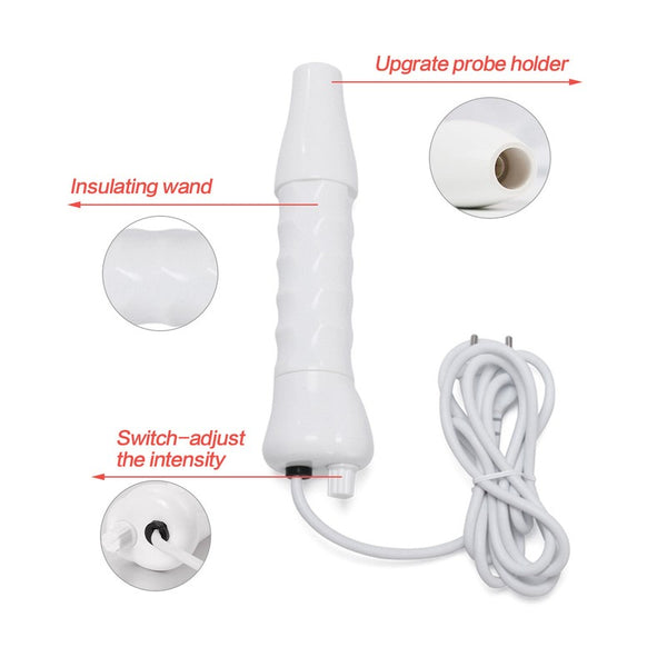 4 In 1 High Frequency Electrode Wand Electrotherapy Glass Tube Beauty Device