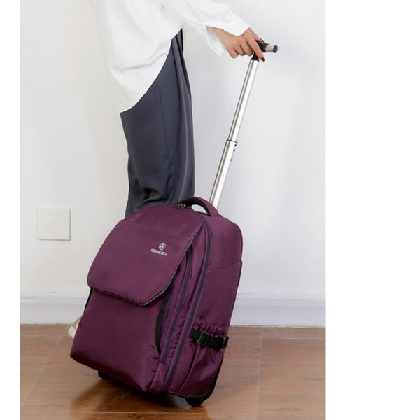 19'' Wheeled Rolling Backpack for Men Women Business Laptop Travel Bag AU