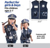 Police Cosplay Uniform Shirt Hat Whistle Costume Suit Birthday Gift For Kids AU