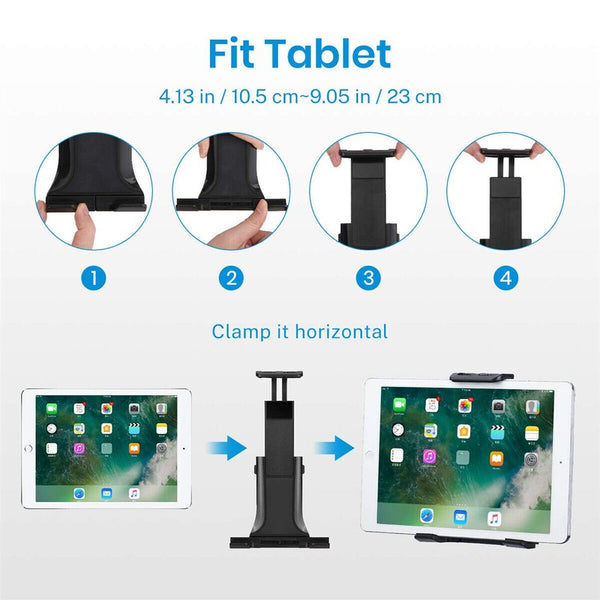 Tablet Holder for Microphone Stand Mic Music Stand Holder Clamp 4.13-9.06" iPad