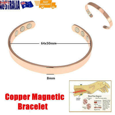 Copper Bracelet Magnetic Healing Bio Therapy Arthritis Pain Relief Bangle