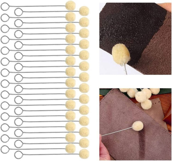 100Pcs DIY Leathercraft Wool Leather Dye Dauber Finish Applicator Tool Kit