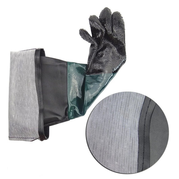 2x Sandblasting Cabinet Gloves Blast Protection Glove Holders Safety Work Gloves