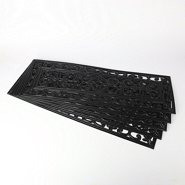 5x Rubber Stair Treads Non Slip Safety Outdoor Porch Floor Step Mats Staircase