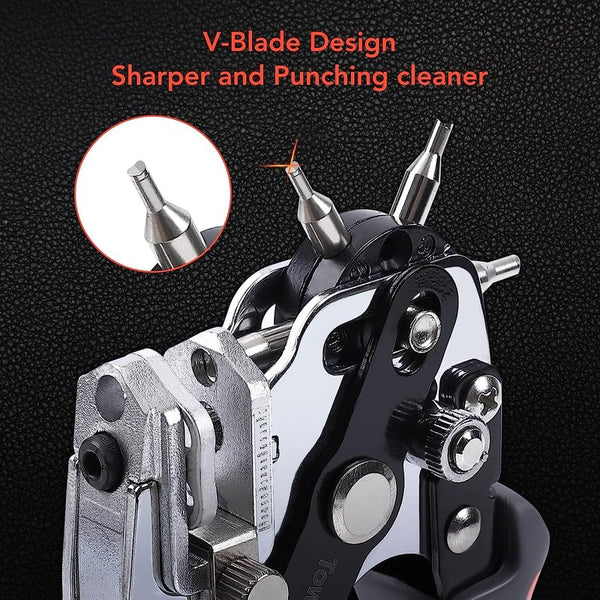 Professional Revolving Leather Belt Hole Punch Plier for Belt Fabric Paper