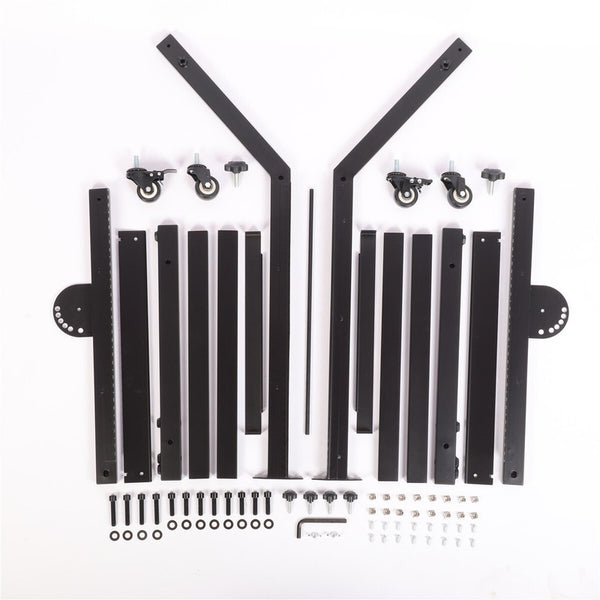 12U Adjustable Audio Rack Mount Studio Equipment Rolling Mixer Stand Stage Cart