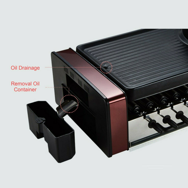 Electric BBQ Kebab Grill Machine Automatic Rotating Skewers Smokeless Barbecue