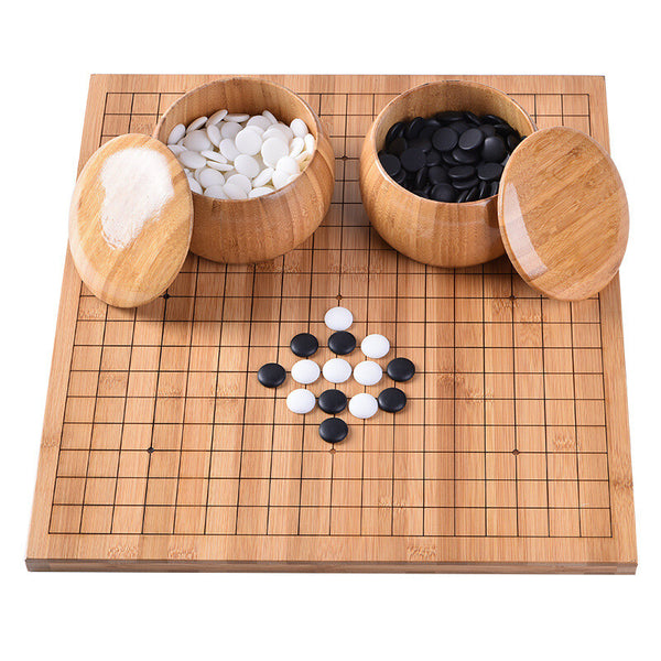 Wooden Go Game Set Baduk Weiqi Board Game Chess Piece Bowl /Wei Qi Game Set