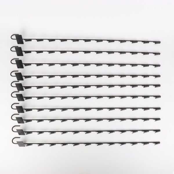 10x Metal Snack Hanging Strips Store Supermarket Shelf Merchandising Clip Strip