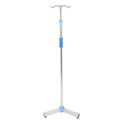 2 Hook Adjustable IV Pole Portable Drip Bag Stand for Clinic Household Care