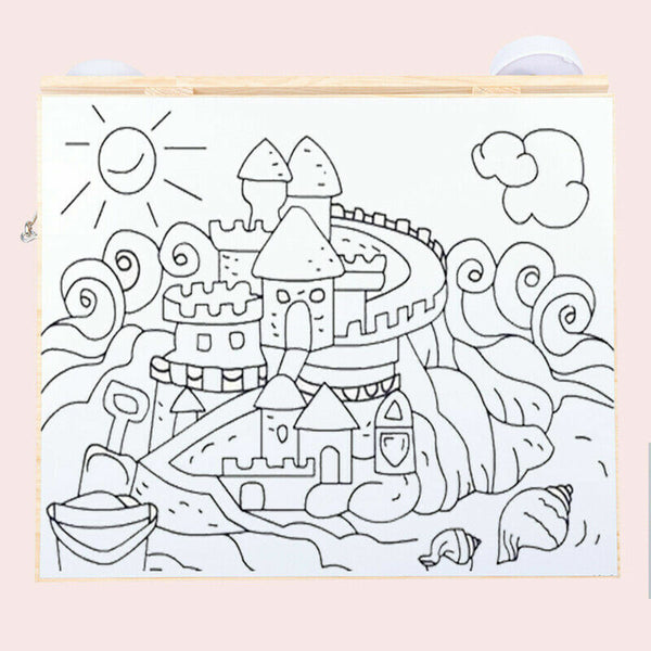 Montessori Unlock Toy Baby Double Sided Busy Board Wooden Sensory Toys Learning