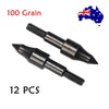 12pcs Carbon Steel Screw Thread Arrow Point Archery Arrowhead Target Field Tips