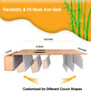 Flexible Bamboo Sofa Arm Chair Tray Table Organiser Snack Serving Tray Arm Rest