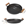 Non-Stick 32cm Cast Iron Frying Griddle Pan Non-Stick Steak Grill Frying Skillet