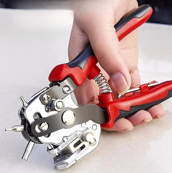 Professional Revolving Leather Belt Hole Punch Plier for Belt Fabric Paper