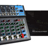 7 Channel Bluetooth Mixer DJ Live Studio Audio Mixer USB Console Amplifier AUX