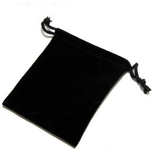 100PCS Black Velvet Pouch Drawstring Bags Wedding Favours Gift Jewellery Packing