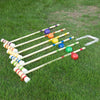 Classic Croquet Set Up to 6 Players Six Colour Coded Mallets Handles and Balls