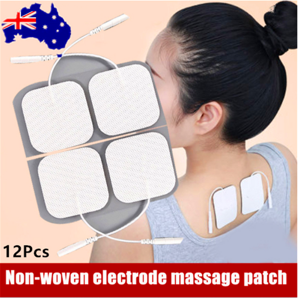 12PCS TENS Machine Replacement Electrode Pads Self Adhesive Reusable 50x50 mm AU