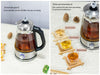1L Electric Smart Kettle Automatic Steam Spray Teapot Coffee Tea Glass Boiler