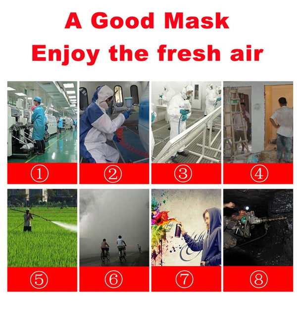 3 in1 Painting Safety Supplied Air Fed Respirator System 6800 Full Face Gas Mask