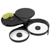 Portable Margarita Salt Rimmer Set with Separate Tier for Lime Juice Salt Sugar