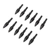 12pcs Carbon Steel Screw Thread Arrow Point Archery Arrowhead Target Field Tips