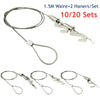 10/20x Art Gallery Display Hanging Heavy Duty Rail Hook 1.5M Picture Display Kit