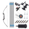 51" Archery Recurve Bow and Arrows Set with 5 Target Face for Backyard Game Gift
