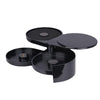 Portable Margarita Salt Rimmer Set with Separate Tier for Lime Juice Salt Sugar
