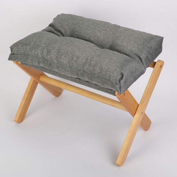 Foldable Foot Step Stool Ottoman Foot Rest Under Desk Padded Sofa Cushion Stool