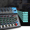 7 Channel Bluetooth Mixer DJ Live Studio Audio Mixer USB Console Amplifier AUX
